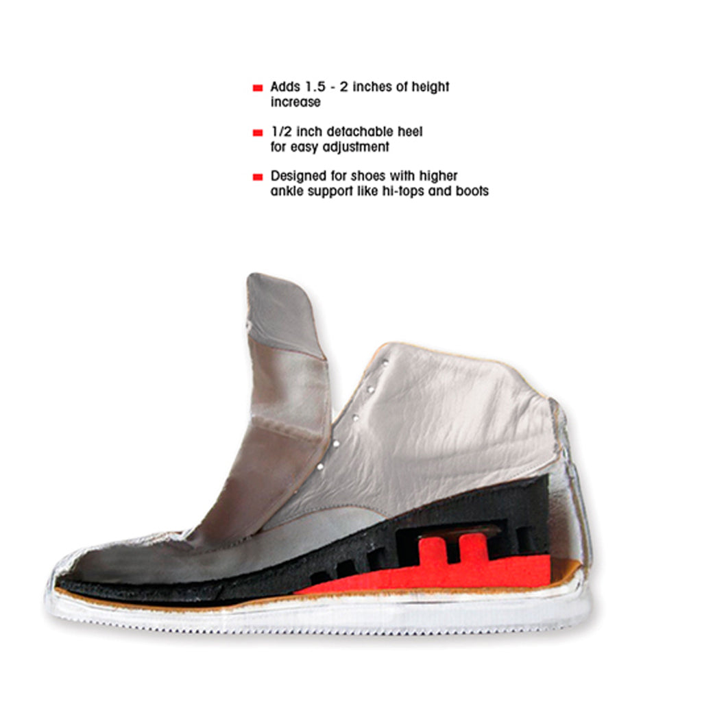 The GAME CHANGER 2 INCH SHOE LIFT height increasing insoles from LiftKits are the definitive leader in shoe lifts. Providing the greatest height increase available today with a 1.5 inch to 2 inch height increase.  How to grow taller How to look taller Insoles to increase height Hidden shoe lifts Shoe lifts Hidden wedge Discreet lift Discreet wedge How to increase height Leg lengthening surgery Surgery to increase height.